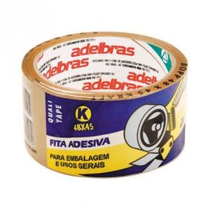 Fita Adesiva 48 mm x 45m Qualitape Marrom Adelbras