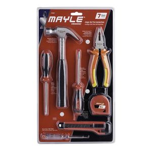 Kit Ferramentas Com 7 Peças Mayle