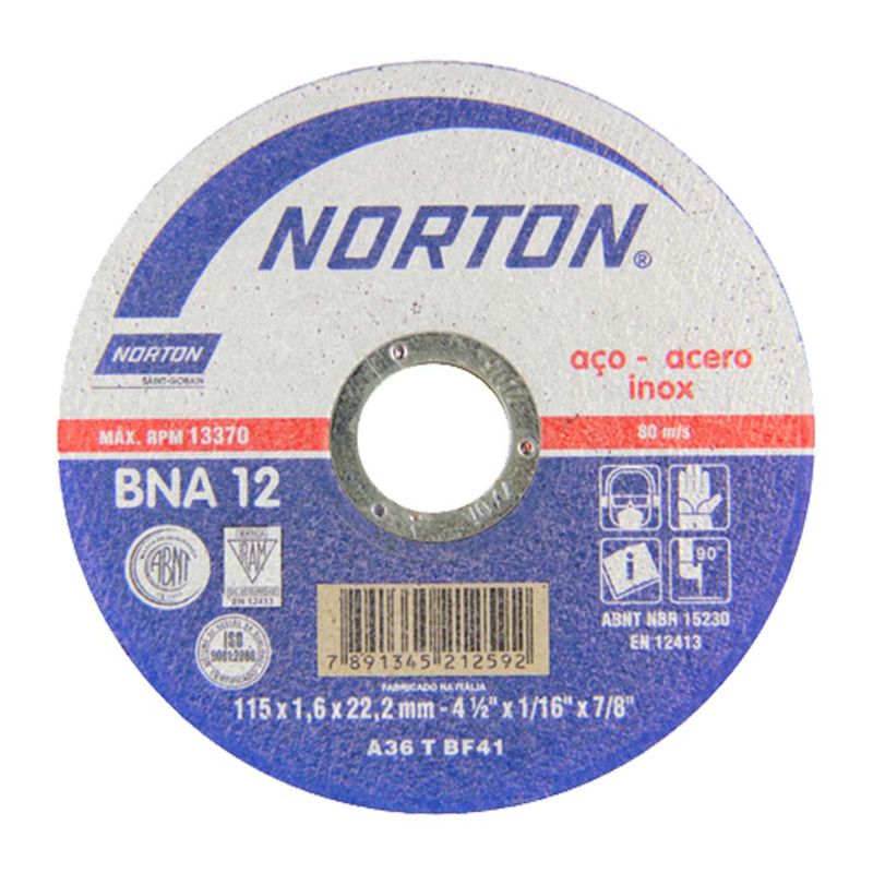 Disco-de-Corte-Norton-BNA-12-para-Inox-4.1-2-Polegadas