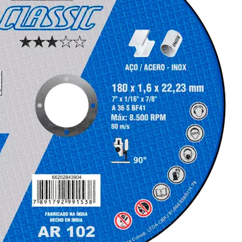 Disco-de-Corte-Norton-AR-102-Classic-para-aco-7-Polegadas