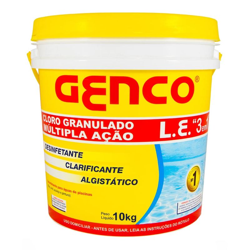 Cloro-para-Piscina-Genco-Granulado-3-em-1-Balde-com-10-kg