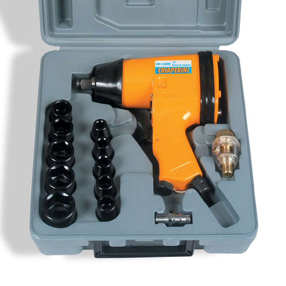 Kit Chave Impacto Chiaperini CH I-320K 1/2 Pol com 10 Soquetes
