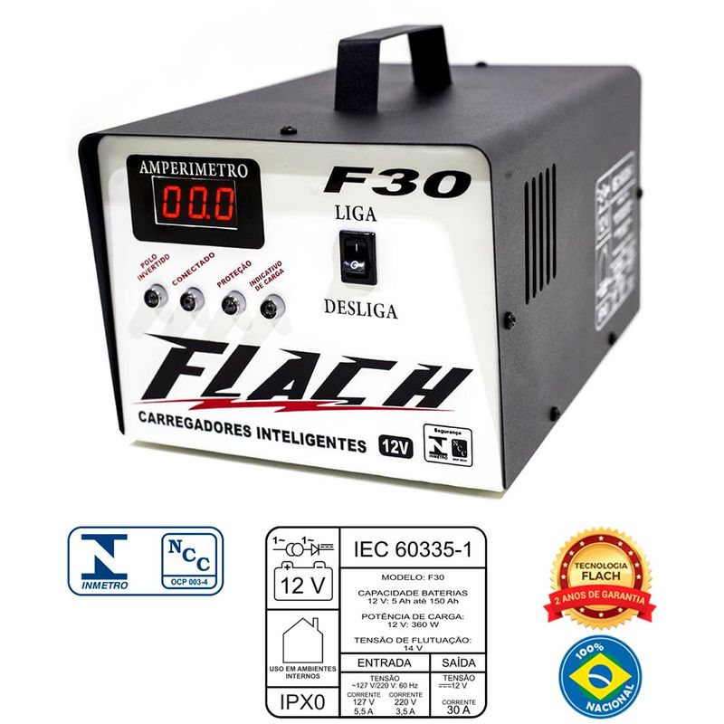 Carregador-Bateria-Flach-Inteligente-F30-12V