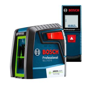 Kit Nível a Laser Bosch GLL 2-12G com Trena Laser GLM 20