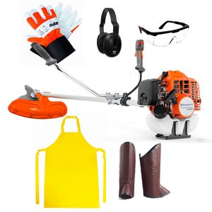 Roçadeira a Gasolina Husqvarna 143RII com Kit Roçador