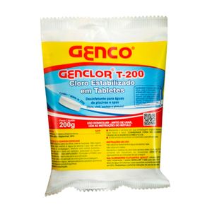 Cloro para Piscina Genco T-200 em Tabletes 200g