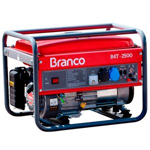 Gerador de Energia Branco B4T-2500 à Gasolina 2200W com Partida Manual