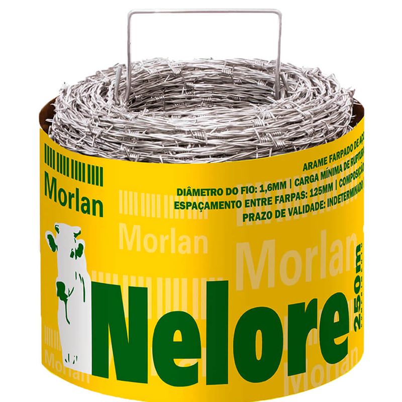 Kit-Arame-Farpado-Nelore-Morlan-250-Metros-com-Grampo-Gerdau-Polido-19x11-para-Cerca-2