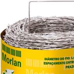 Kit-Arame-Farpado-Nelore-Morlan-250-Metros-com-Grampo-Gerdau-Polido-19x11-para-Cerca-2