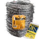 Kit-Arame-Farpado-Nelore-Morlan-100-Metros-com-Grampo-Gerdau-Polido-19x11-para-Cerca