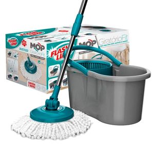 Esfregão Mop Giratório Fit Flash Limp MOP5010 Limpeza Prática