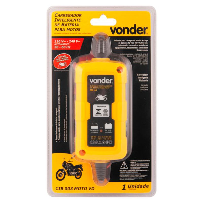 Carregador-de-Bateria-Vonder-Inteligente-CIB003-12V-para-Moto