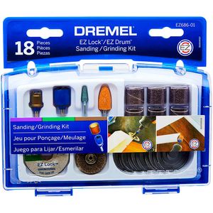 Kit Acessórios Dremel EZ-686 para Lixar e Desbastar com 18 Peças