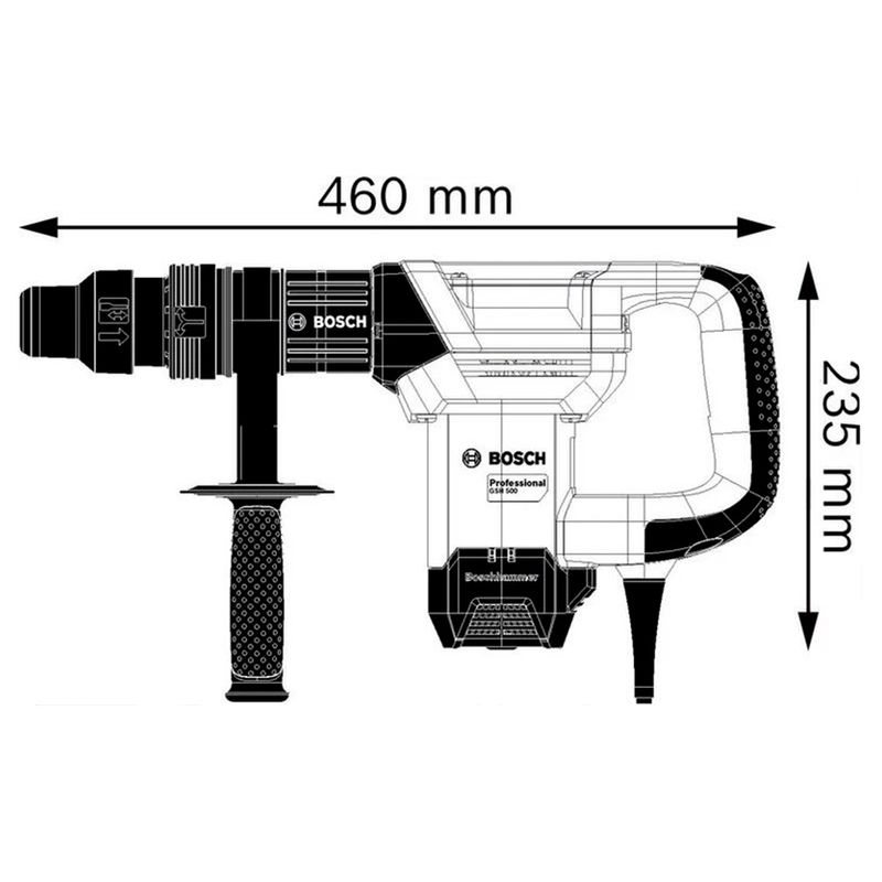 Martelo-Demolidor-Bosch-GSH-500-1100W