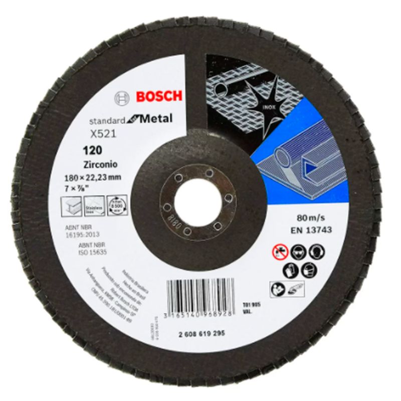 Disco-de-Lixa-Flap-Disc-Bosch-Standard-G-120-7-Pol