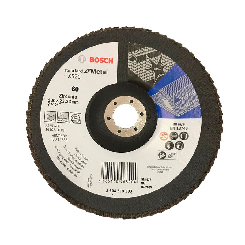 Disco-de-Lixa-Flap-Disc-Bosch-Standard-G-60-7-Pol