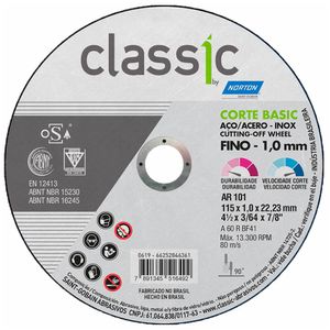 Disco de Corte Classic Norton 04. 1/2 Polegadas