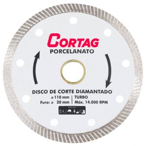 Disco de Corte Cortag Diamantado Turbo Porcelanato 110mm