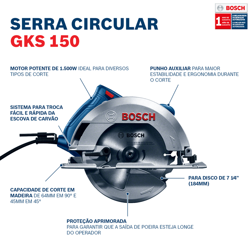 Serra-Circular-Bosch-GKS-150-1500W-com-2-Discos-e-Guia