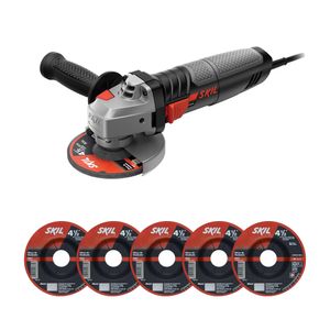Esmerilhadeira Angular de 4 1/2 Pol Skil 9004 830W e 5 Discos