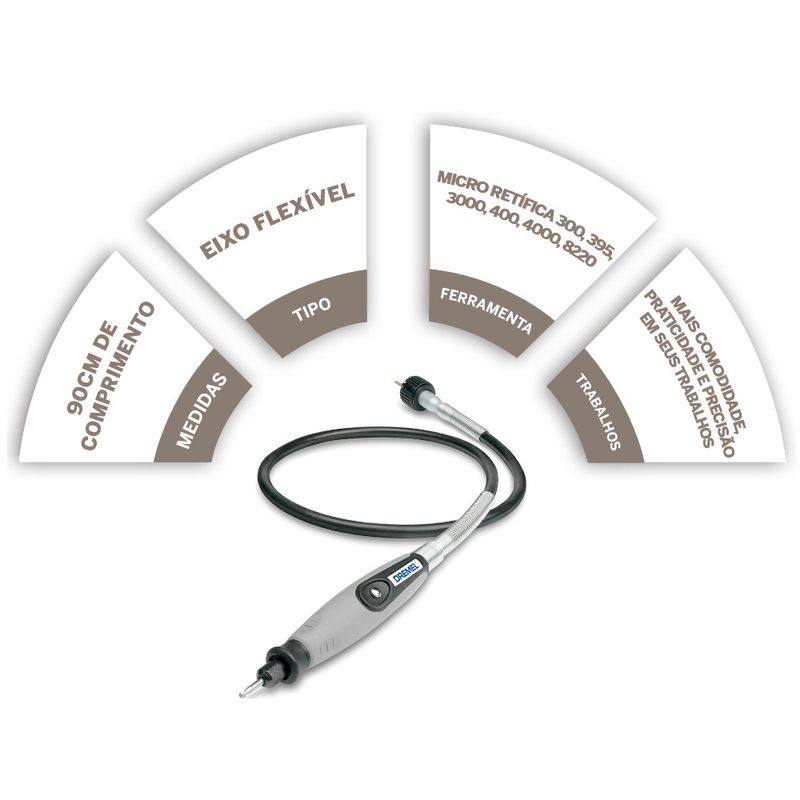 Dremel-Acoplamento-De-Microrretifica-Eixo-Flexivel-Para-Detalhes-Modelo-225