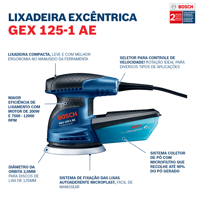 LixadeiraRotoOrbitalBoschGEX1251AE250W5Pol