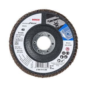 Disco de Lixa Flap Disco Bosch Standard G 40 4.1/2 Pol