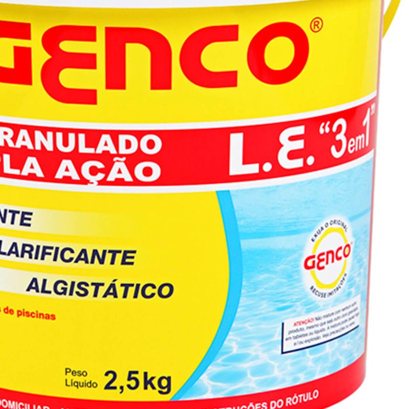 Cloro-para-Piscina-Genco-Granulado-3-em-1-Balde-com-25-kg