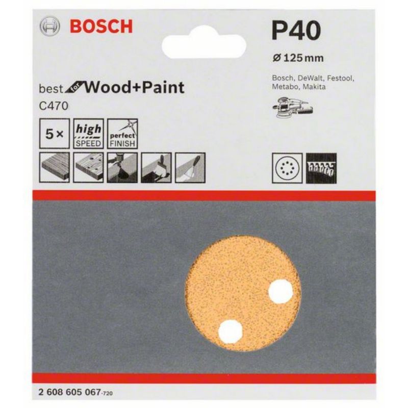 Disco-de-Lixa-Bosch-125-mm-Grao-40-para-Madeira-com-5-pecas