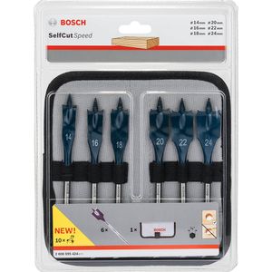 Jogo de Broca Chata 4 à 24mm 6 Peças