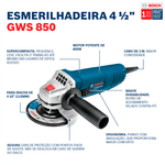 ESMERILHADEIRA-BOSCH-ANGULAR-GWS-850-4.1-2-POL-COM-3-DISCOS