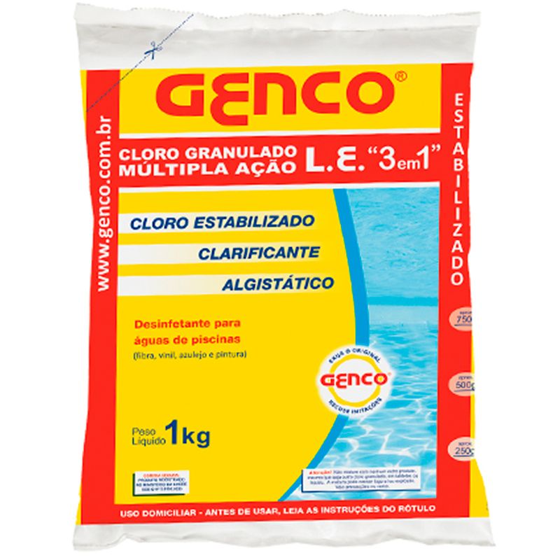 Cloro-para-Piscina-Genco-Granulado-3-em-1-Balde-com-1-kg