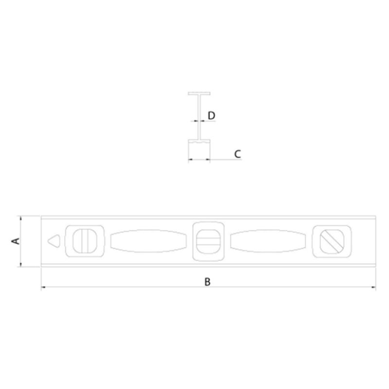 Nivel--de-Aluminio-Tramontina--350mm-14-polegadas-43100014