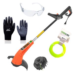 Kit Aparador de Grama Tramontina AP1000T 1000W  com Fio de Nylon e Kit Proteção