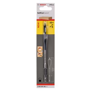 Broca para Madeira Bosch Chata 6,0mm Hexagonal 1/4 Pol