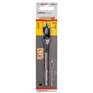 Broca para Madeira Bosch Chata 16,0mm Hexagonal 5/8 Pol