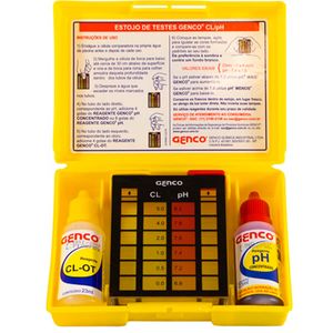 Estojo de Testes Genco com Cloro e PH para Piscina