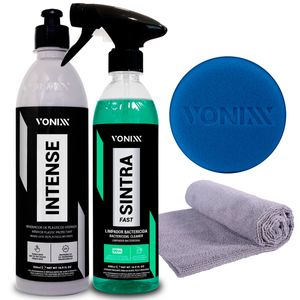 Kit Vonixx Sintra Fast Limpador Plástico Interno + Intense