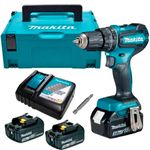 Parafusadeira-e-Furadeira-de-Impacto-Makita-DHP485RFJ-a-Bateria-18V-com-2-Baterias-e-Carregador