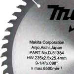 Disco-de-Serra-Circular-Makita-D-51384-9.14-pol-X-60D-235mm