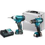 Combo-Furadeira-e-Parafusadeira-DF333D-Parafusadeira-de-Impacto-TD110D-a-Bateria-Makita