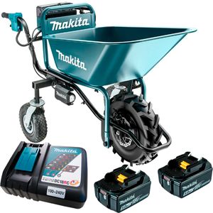 Carrinho Transporte Makita DCU180Z-CA 18V Caçamba Carregador e 2 Baterias