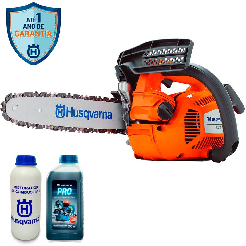 Kit-Motosserra-Husqvarna-T435-com-Oleo-Lubrificante-e-Misturador