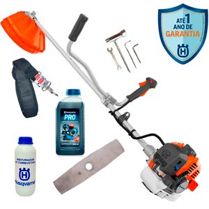 Kit Roçadeira Husqvarna 131R com Óleo Lubrificante e Misturador