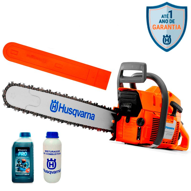 Kit-Motosserra-Husqvarna-272-XP-a-Gasolina-Sabre-13-Pol-com-Oleo-e-Misturadorv