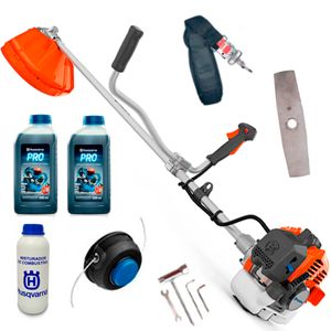 Roçadeira Husqvarna 131R com 2 Óleos 2T Carretel e Misturador