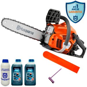 Kit Motosserra Husqvarna 125 com 2 Óleos Lubrificante e Misturador