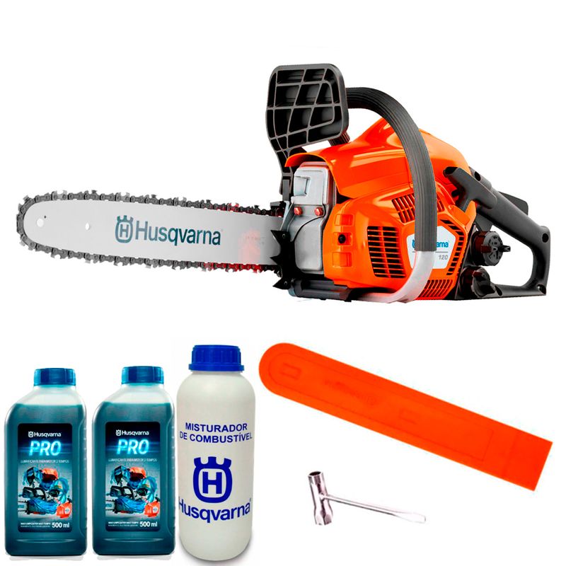 KIT-MOTOSSERRA-HUSQVARNA-120-COM-2-OLEOS-LUBRIFICANTE-E-MISTURADOR