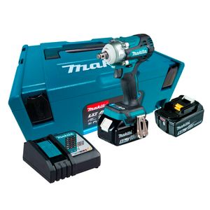 Chave Impacto Makita DTW300RTJ 1/2 Pol 2 Baterias 18V 5Ah Carregador e Maleta