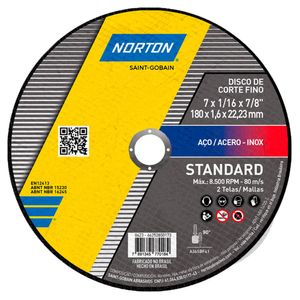 Disco de Corte Standart Norton 07 X 1,6 Polegadas